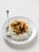 Rice with Asian vegetables