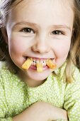 Girl eating chips