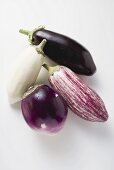 Four different aubergines