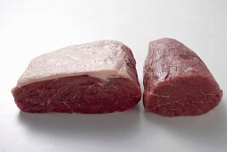 Fresh rib of beef and fillet of beef