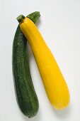 Yellow and green courgettes