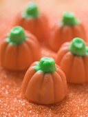 Pumpkin-shaped sweets for Halloween