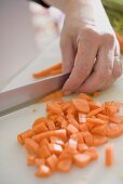 Cutting up carrots