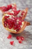Several wedges of pomegranate