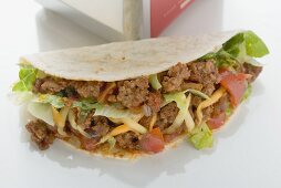 Taco mit Hackfleisch zum Mitnehmen