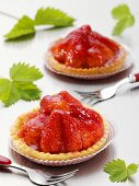 Two strawberry tarts
