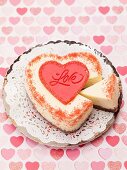 Heart-shaped cheesecake for Valentine's Day