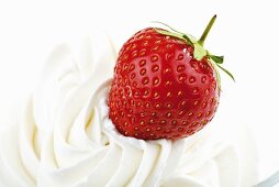 Strawberry with whipped cream