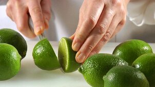 Cutting up limes
