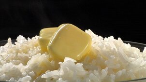 Rice with knobs of butter