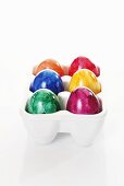 Easter eggs in egg holder