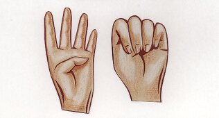 Yogaübung (Hand)Tse-Mudra / Übung der drei Geheimnisse