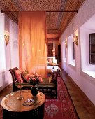 Gästehaus Dar Mouassine, Marrakesch, Schlafzimmer, orientalisch, Stuck