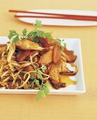 China-Chicken, Hähnchenfleisch mit Sprossen + Koriander