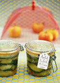 Homemade apple relish with mint