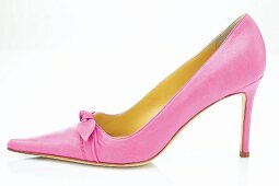 Trendiger Schuh mit Pfennigabsatz,in pink
