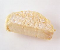 Castello Bianco cheese on white background, Denmark