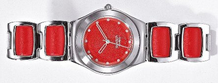 Rote Glieder - Armband - Uhr 