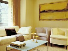 Wohnzimmer in beige 