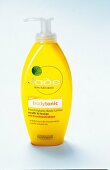 Freisteller: Gelbe Flasche Bodytonic Feuchtigkeits-Body-Lotion von Jade