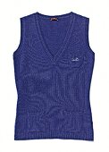 Close-up of V-Neck sweater vest on white background