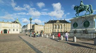 Statue of Frederik V at Amalienborg Palace in Copenhagen, Denmark