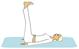 Illustration, Hormon-Yoga-Übung 4 B, Sthambasana