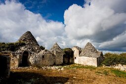 Apulien: weiße  Zipfelmützenhäuser in Alberobello.