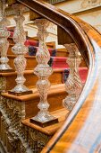 Modern balusterson the staircase in Dolmabahce Palace, Istanbul, Turkey