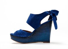 Freisteller, Wedges blau, Samt 