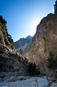 Samaria gorge national park in Crete, Greek