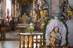 Interior of Church in Franconian Switzerland, Bavaria, Germany