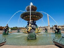 Fountain in Place de la Concorde, Paris, France