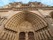 Paris: Notre-Dame-Kathedrale, Fassade, Details