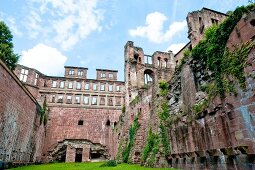 View of Heidelberg Castle ruins in Germany
