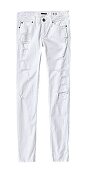 schmale, weiße Jeans 