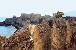 Ruins of Mamure Kalesi castle in Anamur, Mersin Province, Turkey