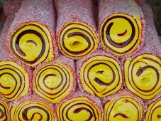 Close-up of Turkish sweets