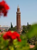 View of Fluted Minaret Mosque in Antalya, Turkey