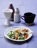 Fried buckwheat with chicken