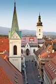 View of St. Mark's Church in Zagreb, Croatia 