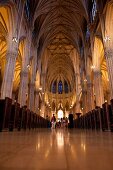 Interior of St Patrick's Cathedral in New York, USA