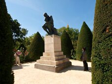 Topiary in park at Musee Rodin Museum, Paris, France