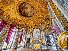 Interior of Palace of Versailles in Versailles, France