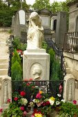 Grave of Frederic Chopin in Pere Lachaise in Paris, France
