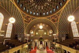 Interior of Synagogue dome in Augsburg, Bavaria, Germany