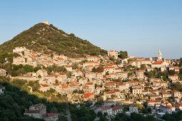 View of Lastovo cityscape in Croatia