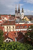 Kroatien: Zagreb, Blick von der Oberstadt