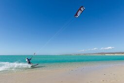 Australien, Western Australia, Exmouth, Ningaloo Reef, Kitesurfer