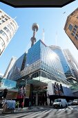 View of Sydney Tower in Sydney central business district, New South Wales, Australia